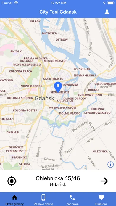 Tangkapan layar City Taxi Gdańsk