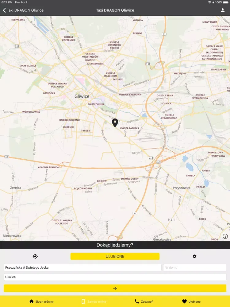 Taxi DRAGON Gliwice iPad  Screenshots