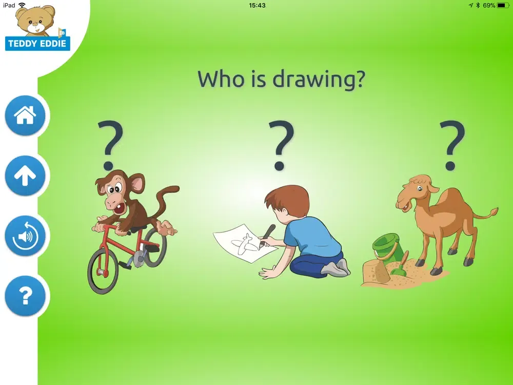 Tangkapan layar Teddy Eddie Playground ABC iPad 