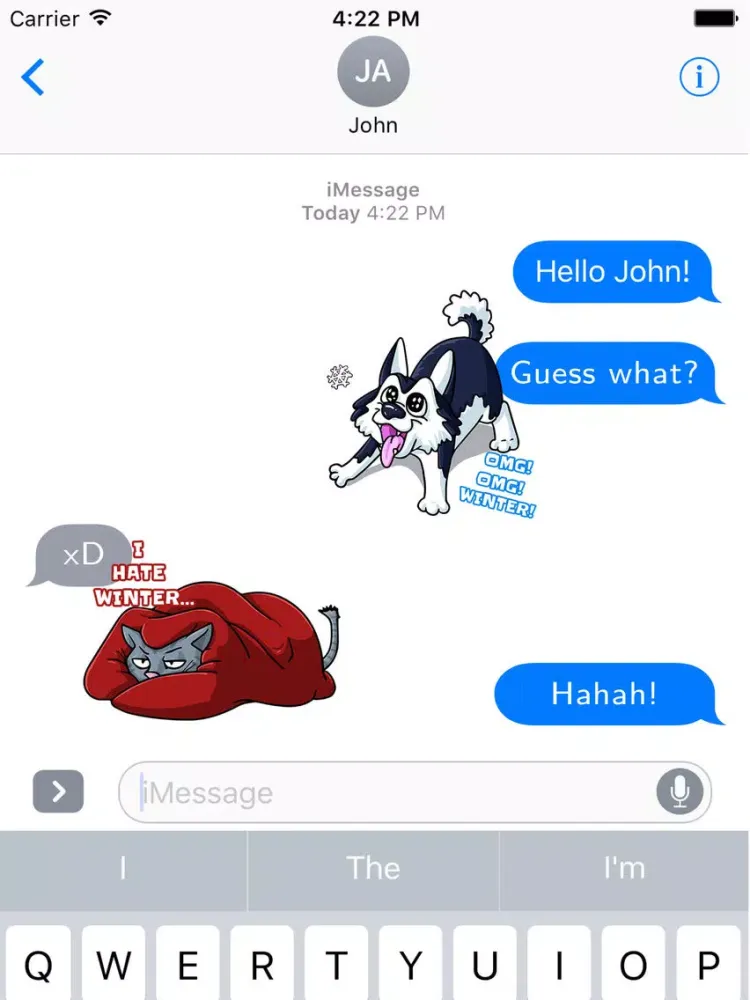 Grumpy Christmas Stickers iPad  Screenshots