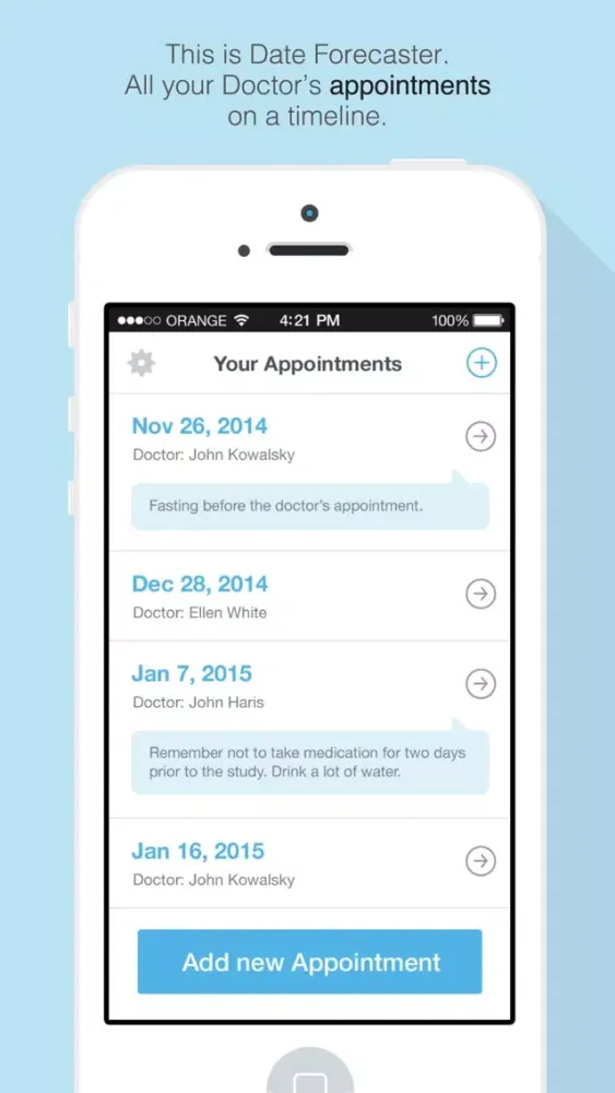 Capturas de pantalla de KCR Date Forecaster - Plan your appointments with doctors