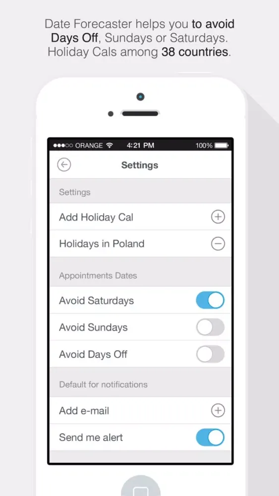 Capturas de pantalla de KCR Date Forecaster - Plan your appointments with doctors