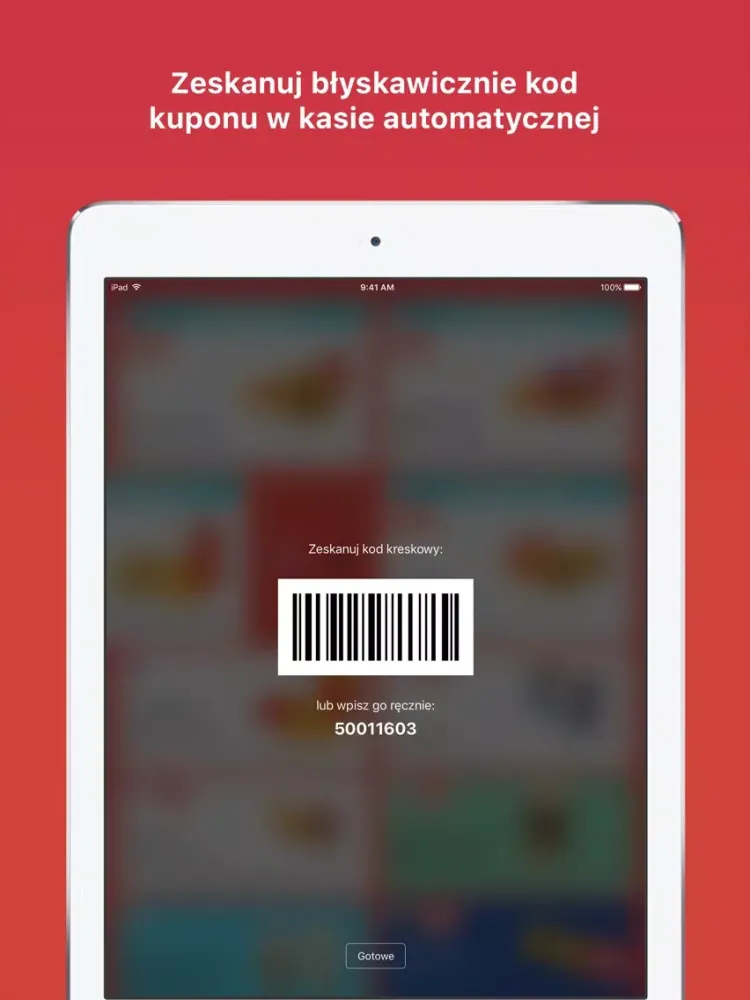 Ảnh chụp màn hình của Kupony do McDonald's iPad 