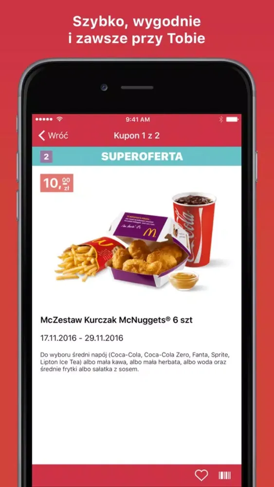 Ảnh chụp màn hình của Kupony do McDonald's