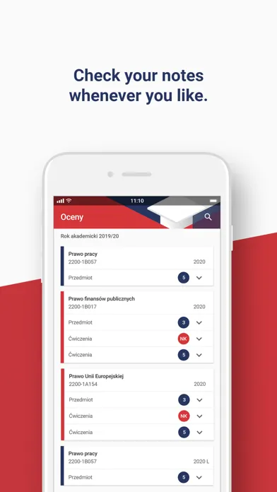 Tangkapan skrin Mobile USOS UMCS