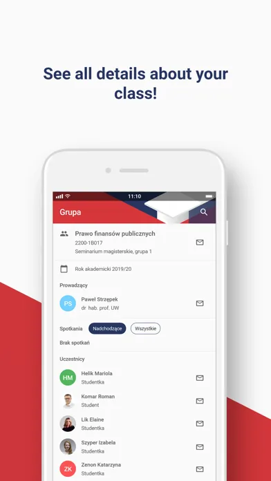Tangkapan skrin Mobile USOS UMCS