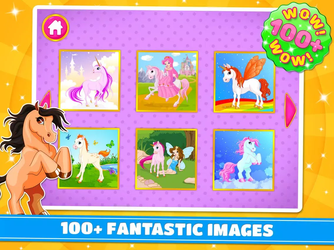 Tangkapan skrin Cute Ponies & Unicorns Puzzles - Logic Game PRO iPad 