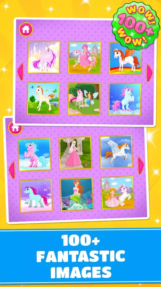 Tangkapan skrin Cute Ponies & Unicorns Puzzles - Logic Game PRO