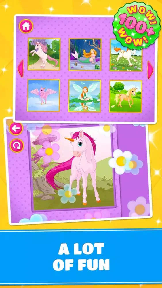 Tangkapan skrin Cute Ponies & Unicorns Puzzles - Logic Game PRO