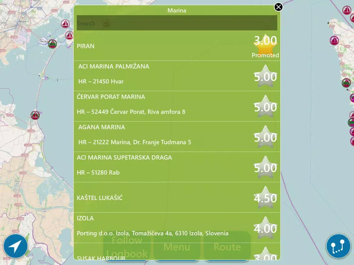 NaviApp Adriatic - best navigation of the Croatia Adriatic Sea iPad  Screenshots