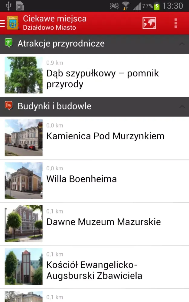 Zrzuty ekranu Miasto Działdowo - przewodnik