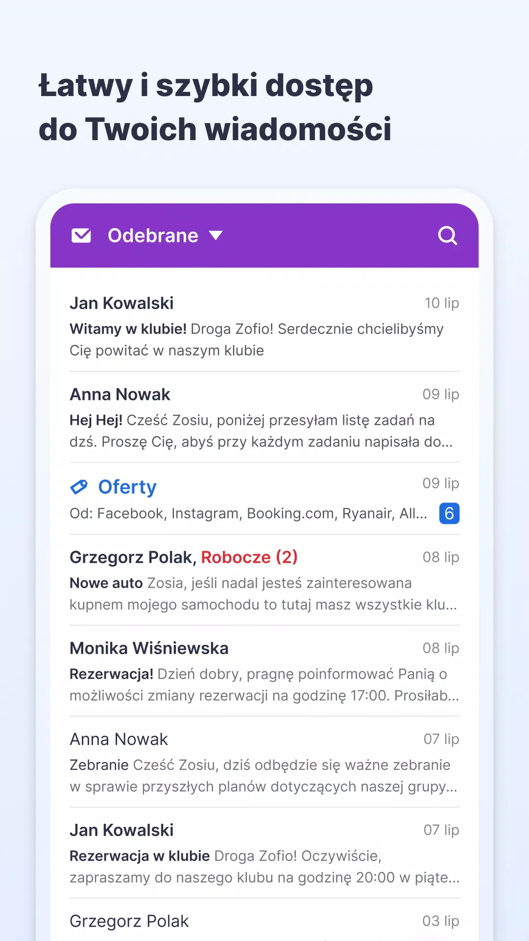 Poczta o2 скриншоты приложения1