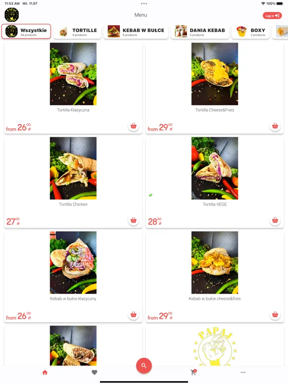 Captures d'écran de Papaj Gastro Podłęże iPad 