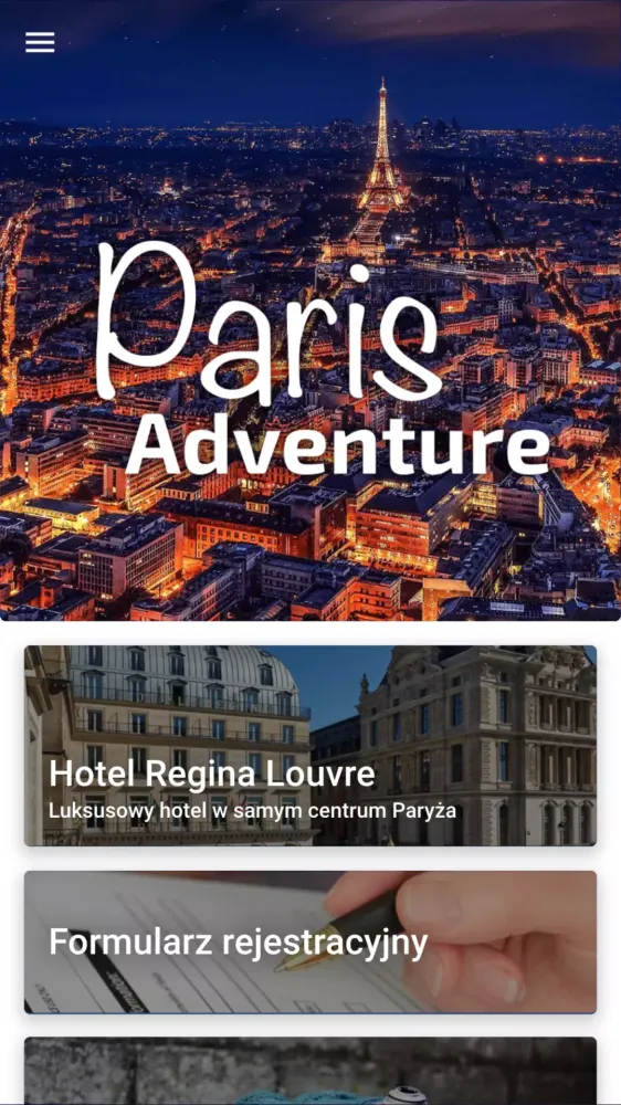 INTER-TEAM Travel app Screenshots