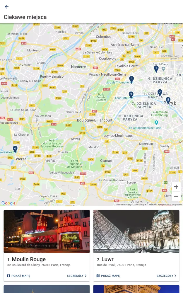 INTER-TEAM Travel app Screenshots