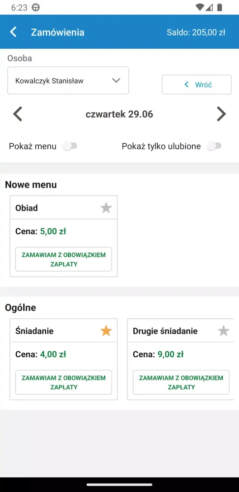 Скриншоты zamowposilek.pl