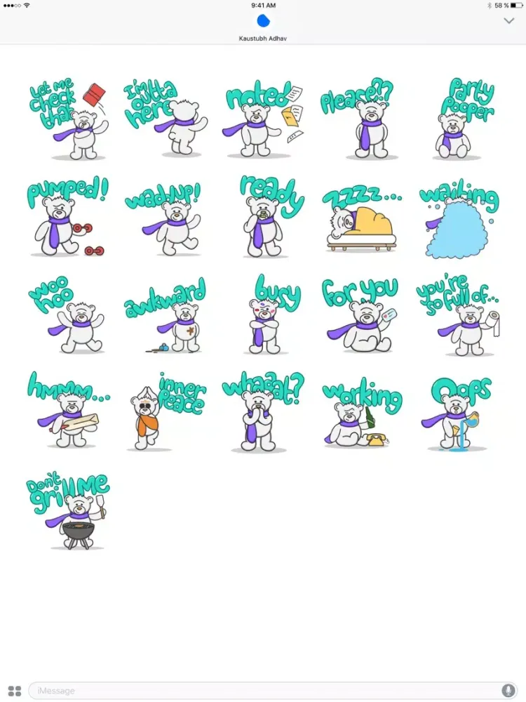 Bear My Day - Animated Stickers iPad  سکرین شاٹس