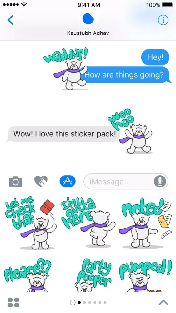 Bear My Day - Animated Stickers سکرین شاٹس