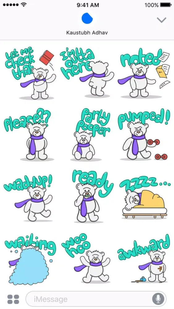 Bear My Day - Animated Stickers سکرین شاٹس