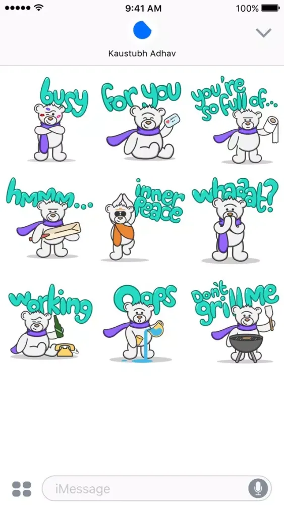Bear My Day - Animated Stickers سکرین شاٹس