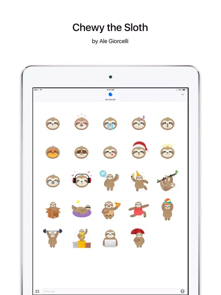 Chewy the Sloth iPad  스크린샷