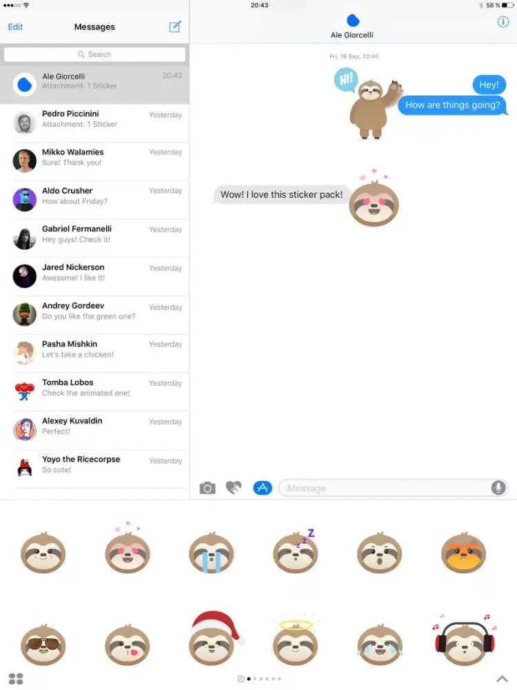 Chewy the Sloth iPad  스크린샷