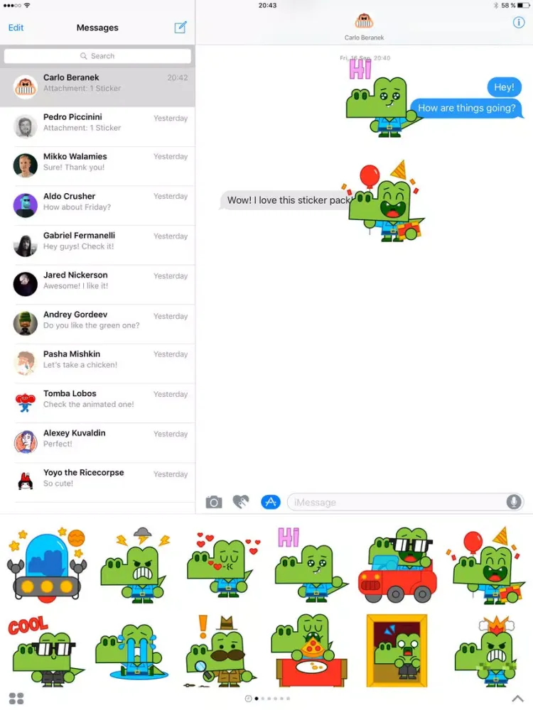 Ảnh chụp màn hình của Crocco iPad 