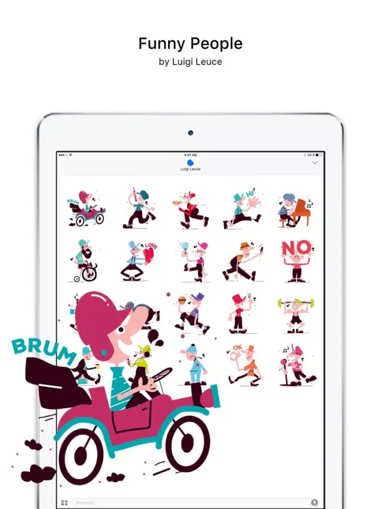 Funny People Stickers iPad  Screenshots