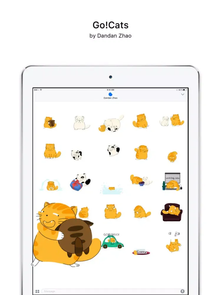 Go! Cats - Animated Stickers iPad  Screenshots