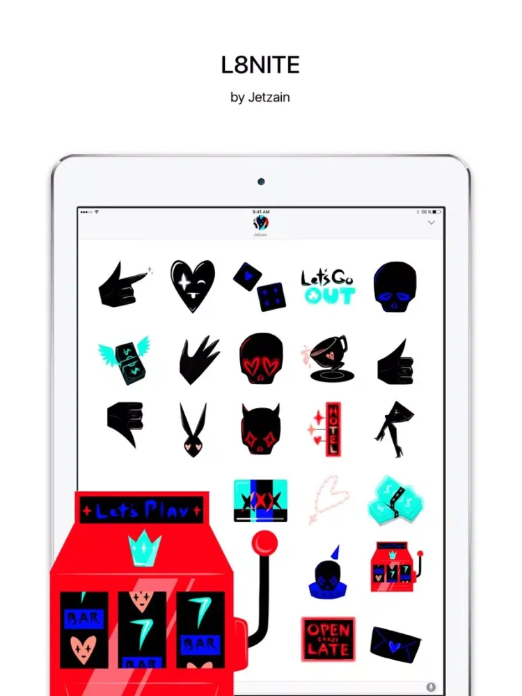 Ảnh chụp màn hình của L8NITE - Animated Stickers iPad 