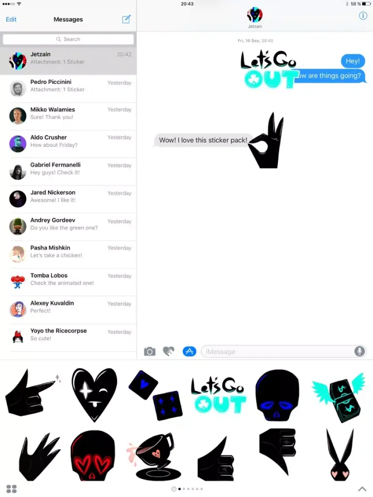 Ảnh chụp màn hình của L8NITE - Animated Stickers iPad 
