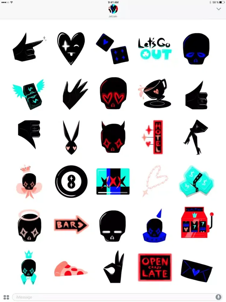 Ảnh chụp màn hình của L8NITE - Animated Stickers iPad 