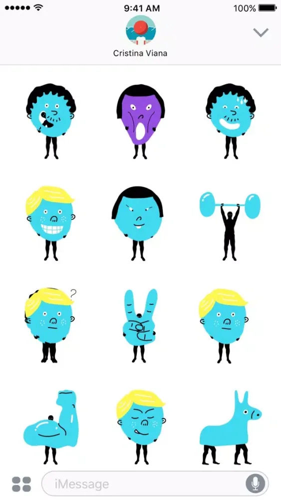Capturas de tela do Mascot Stickers