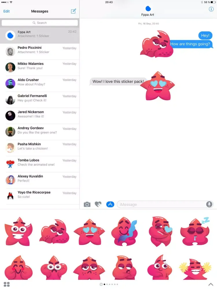 Capturas de pantalla de Mooky a Little Starfish iPad 