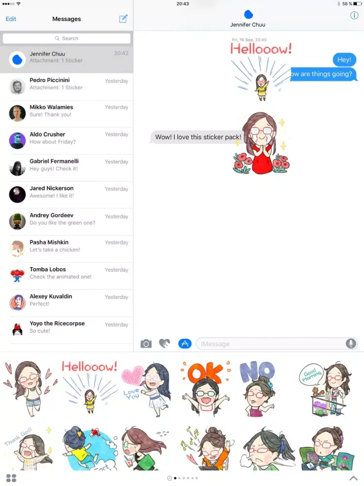 Moonsia Daily Life Stickers iPad 应用截图