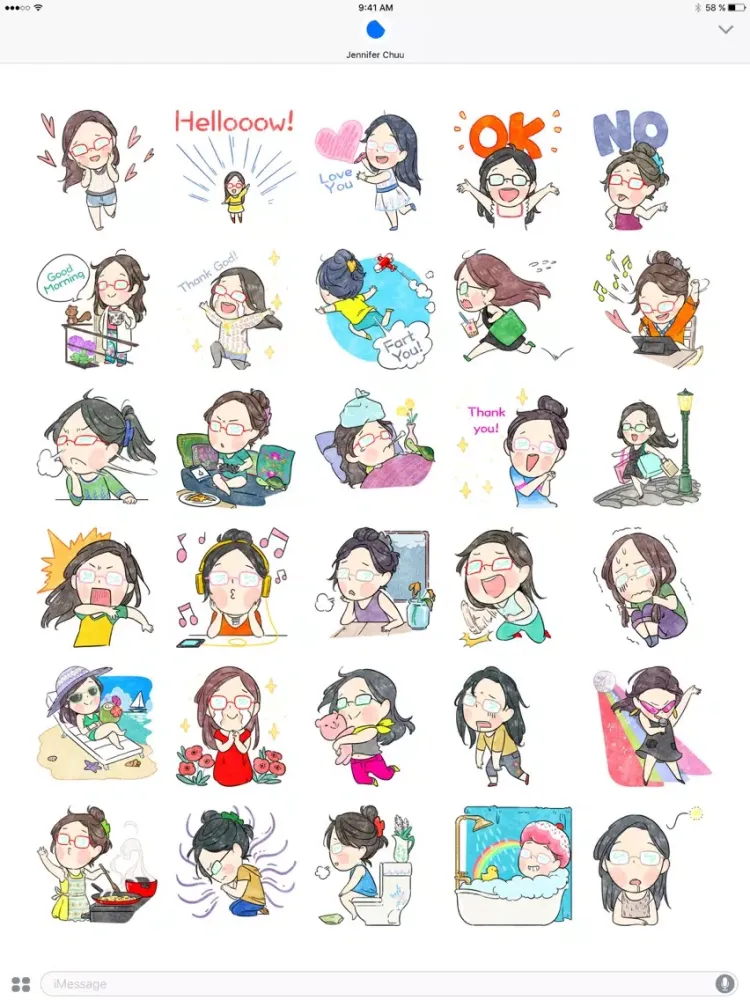 Moonsia Daily Life Stickers iPad 应用截图