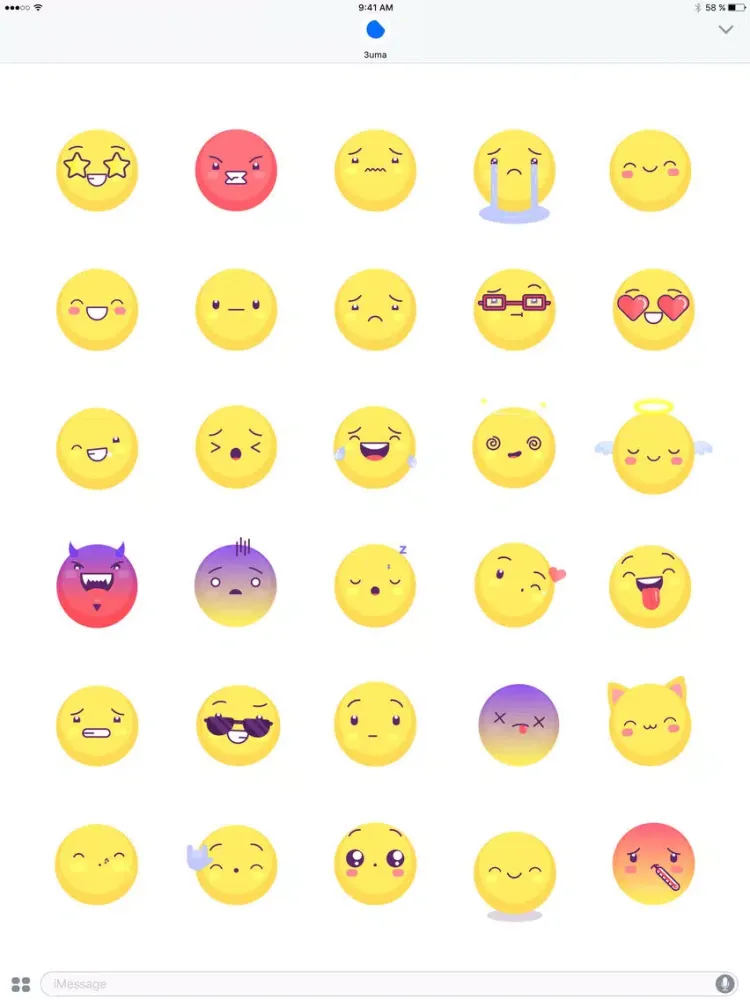Tangkapan layar Yellow Emojis - Animated Sticker Keyboard iPad 