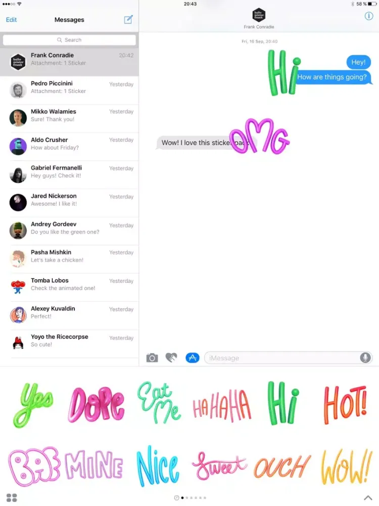 Dope Text Stickers iPad  Screenshots