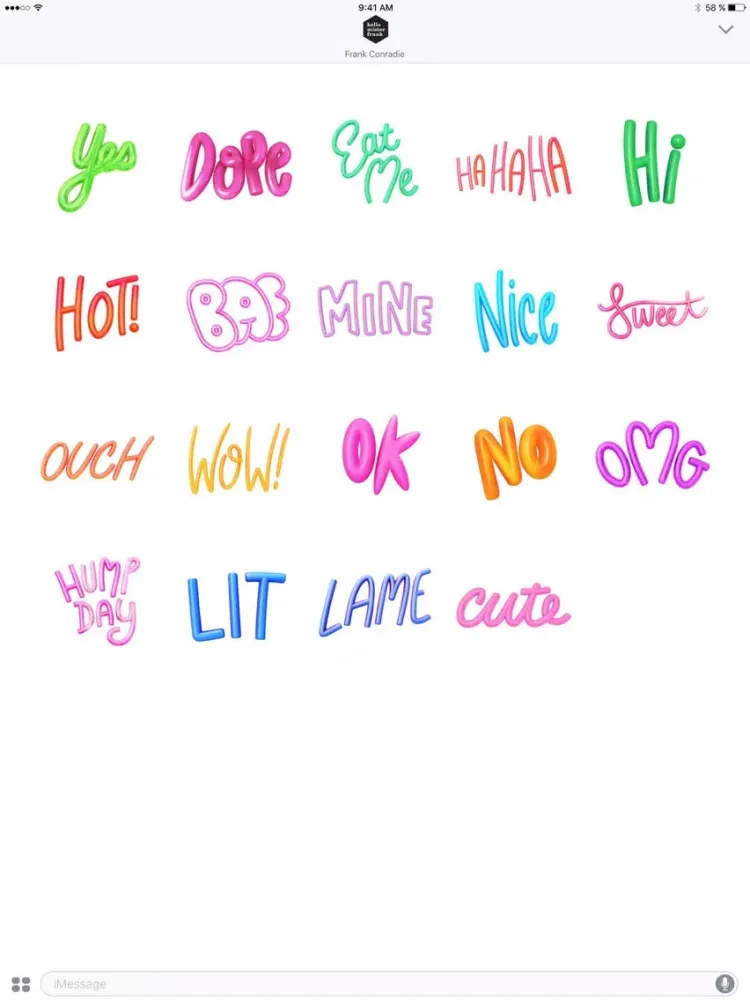 Dope Text Stickers iPad  Screenshots