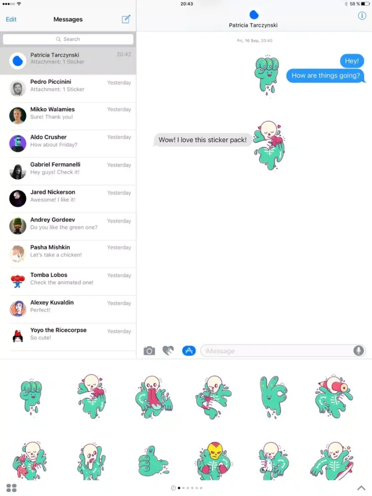 Morty Stickers iPad  Screenshots