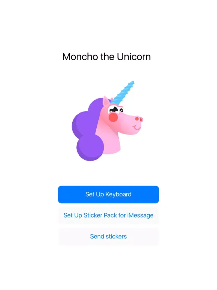 Capturas de pantalla de Moncho the Unicorn – Animated Stickers iPad 