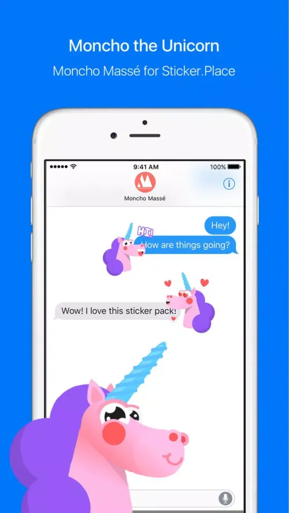 Capturas de pantalla de Moncho the Unicorn – Animated Stickers