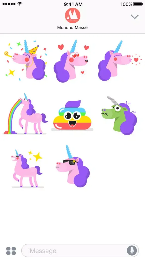 Capturas de pantalla de Moncho the Unicorn – Animated Stickers