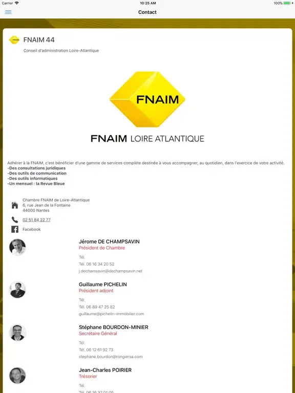 Ảnh chụp màn hình của FNAIM Loire Atlantique iPad 