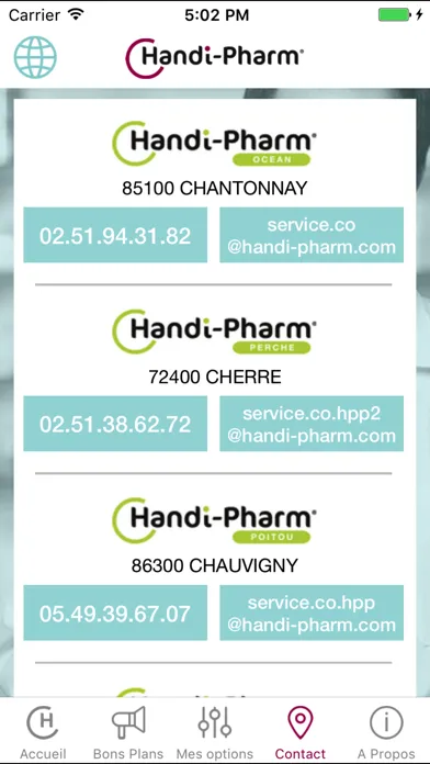 Tangkapan layar HANDIPHARM Vente privée