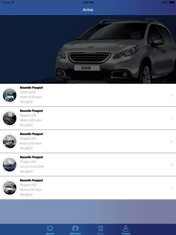 Capturas de tela do produvo iPad 