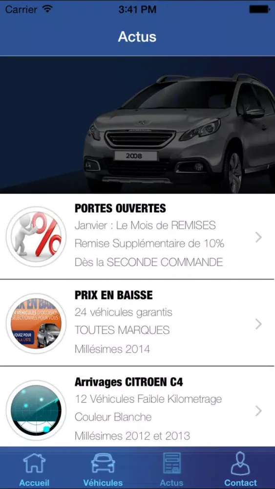 Capturas de tela do produvo