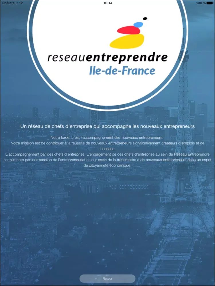 Captures d'écran de Reseau Entreprendre Ile-de-France iPad 