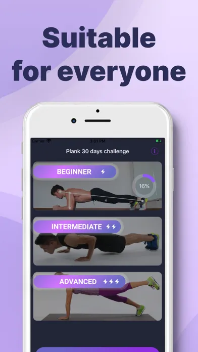 Zrzuty ekranu 30 day - plank challenges