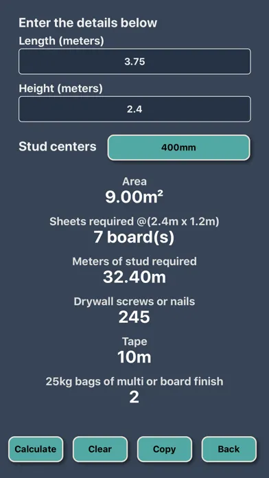 صور Plaster & Stud Wall Calculator